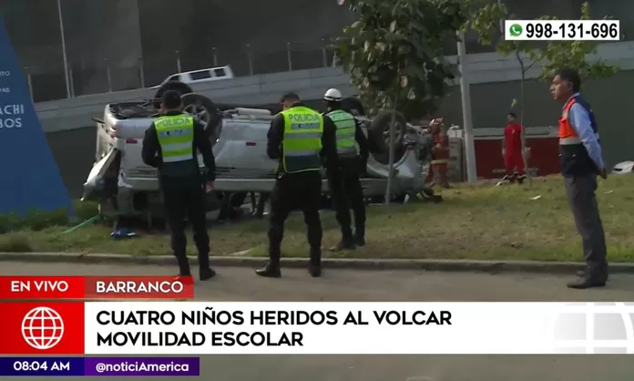 Cuatro Niños Heridos Dejó Accidente De Movilidad Escolar En Barranco