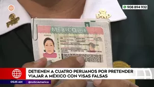 Peruanos detenidos tras pretender viajar a México con visas falsas. Foto y video: América Noticias