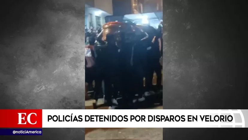 Cuatro policías fueron detenidos por disparar al aire en un velorio