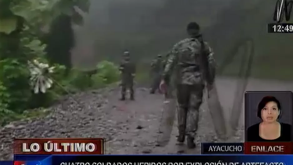 Cuatro soldados heridos por explosión de granada en Ayacucho / Foto: Captura Canal N