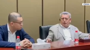 La difusión de las imágenes en redes sociales se ve a la autoridad regional dialogando con los líderes de la empresa. / Video: Canal N