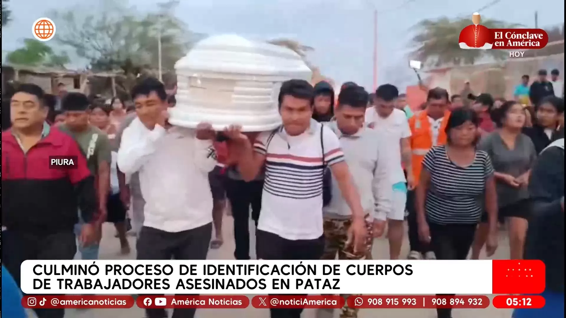 Culminó proceso de identificación de cuerpos de trabajadores asesinados en Pataz. Foto: América Noticias Culminó proceso de identificación de cuerpos de trabajadores asesinados en Pataz. Foto: América Noticias