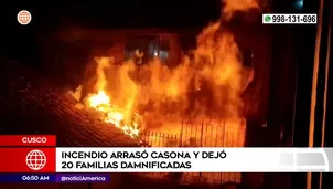 Incendio en casona de Cusco. Foto y video: América Noticias