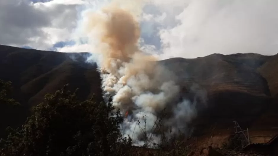 Incendios forestales en el Cusco. Foto: Andina