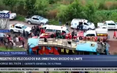 Cusco: Bus accidentado excedió largamente su límite de velocidad, según Sutrán - Noticias de sutran