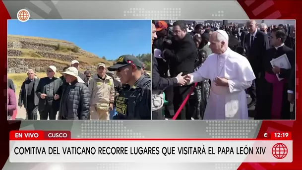 Comitiva del Vaticano define itinerario del papa León XIV en Cusco. Foto: América Noticias Comitiva del Vaticano define itinerario del papa León XIV en Cusco. Foto: América Noticias