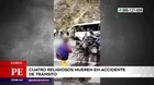 Cusco: Cuatro religiosos fallecen en accidente de tránsito