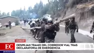 Cusco: despejan tramo de corredor tras declaratoria de emergencia
