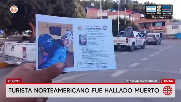 Cusco: Hallan cuerpo de turista norteamericano en Canchis. Foto: América Noticias Cusco: Hallan cuerpo de turista norteamericano en Canchis. Foto: América Noticias