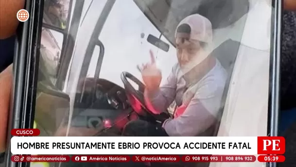 Cusco: Hombre ebrio provocó accidente fatal con camión municipal. Foto: América Noticias Cusco: Hombre ebrio provocó accidente fatal con camión municipal. Foto: América Noticias