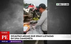 Cusco: Incautan armas que eran llevadas en una camioneta - Noticias de geiner-alvarado