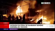 Cusco: Incendio en feria de Sambaray generó zozobra en vecinos