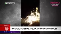 Incendio forestal en Cusco. América Noticias