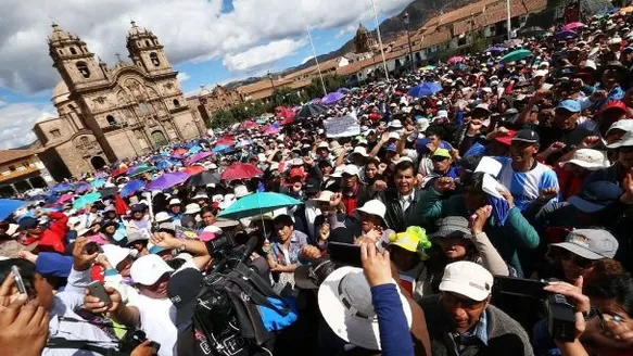 Huelga de docentes en Cusco. Foto: Difusión