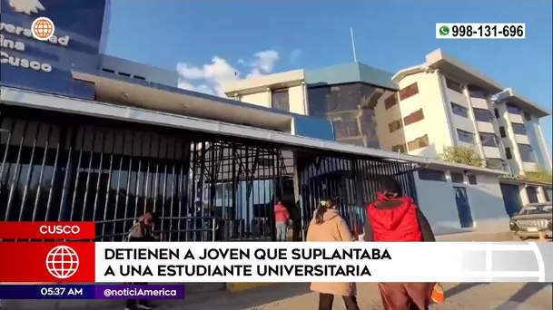 Joven suplantaba a estudiante universitaria en Cusco. Foto: América Noticias