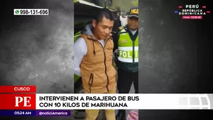 Pasajero con marihuana en Cusco. Foto y video: América Noticias