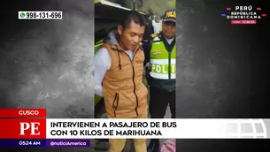 Pasajero con marihuana en Cusco. Foto y video: América Noticias