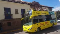 Prohíben ingreso de buses al centro histórico de Cusco. Foto: Agencia Andina