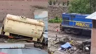 Cusco: Tren de carga se descarriló y afectó predios