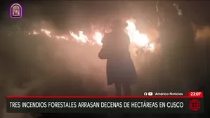 Cusco: Tres incendios forestales continúan activos en la región. Foto y video: AN