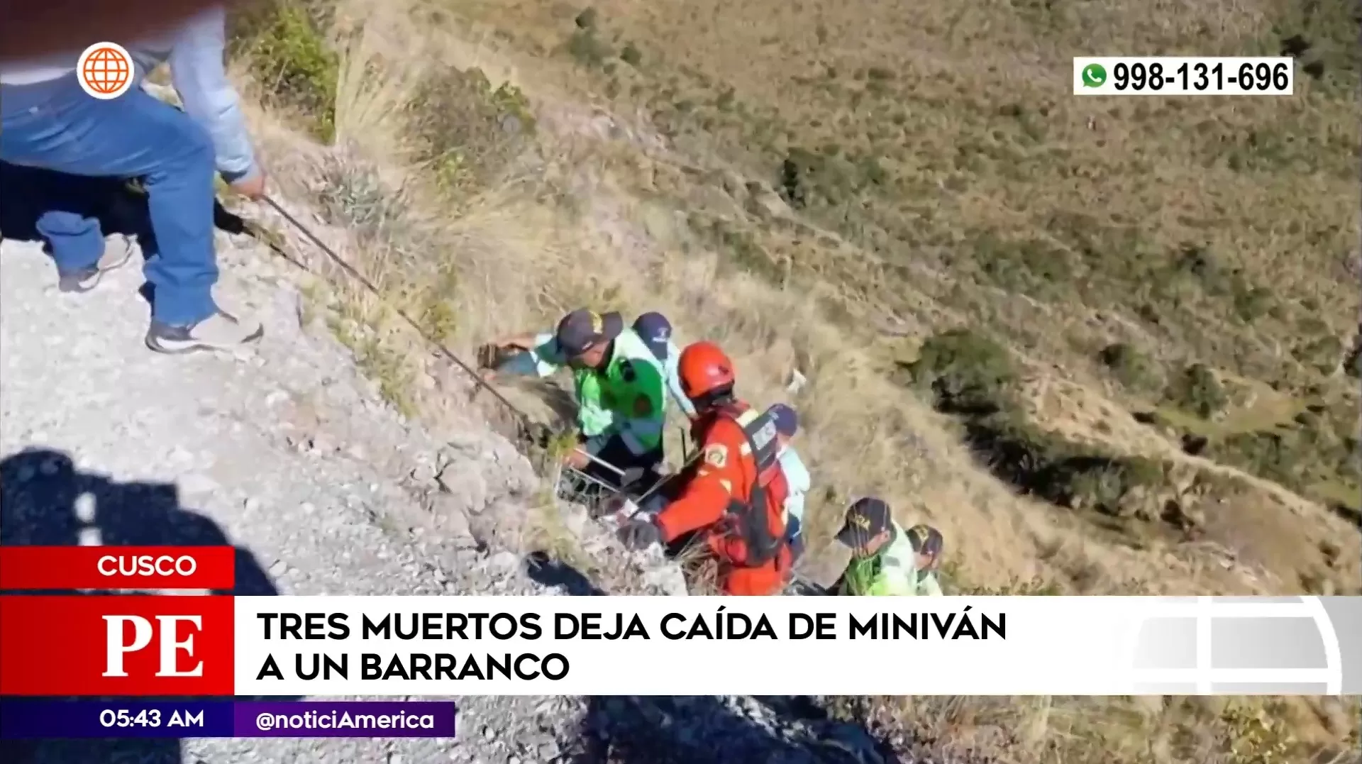 Accidente de tránsito en Cusco. Foto: América Noticias