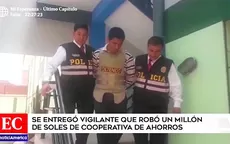 Cusco: vigilante roba más de S/ 1 millón y luego lo devuelve - Noticias de devuelve