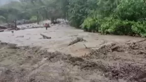 Vía férrea y viviendas que se ubican en la vía alterna hacia Machu Picchu fueron afectadas / Captura: Canal N