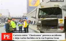 Cústers del ‘Chosicano’ se chocaron y dejaron 4 heridos en la Vía Expresa Grau - Noticias de chosicano