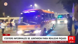 Cúster informales se juntaron para realizar piques en Ate. Foto y video: América Noticias