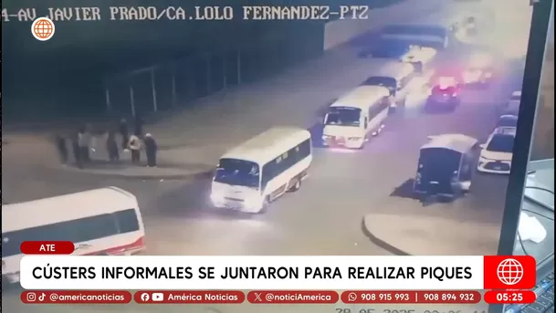 Cúster informales se juntaron para realizar piques en Ate. Foto: América Noticias