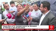Damnificados de incendio en Pamplona Alta rechazan reubicación