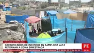 Damnificados de incendio en Pamplona Alta retornan a su zona