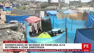 Damnificados de incendio en Pamplona Alta retornan a su zona. Foto y video: América Noticias