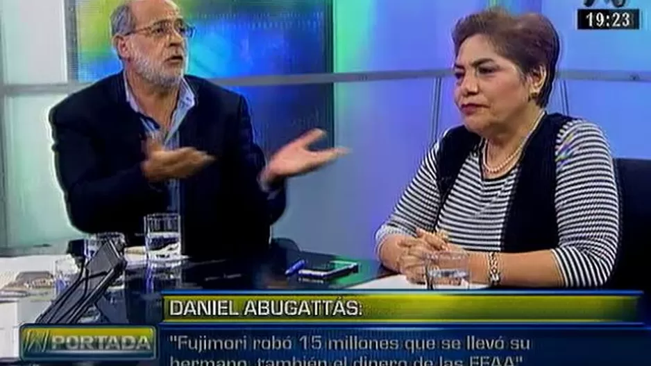 Daniel Abugattás y Luz Salgado. (Vía: Canal N)