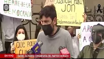 El congresista del Partido Morado brindó su apoyo a la madre de Jon Cordero, joven herido en marcha que podría no volver a caminar