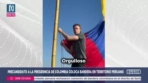 Quintero izó bandera colombiana en isla Chinería de Perú