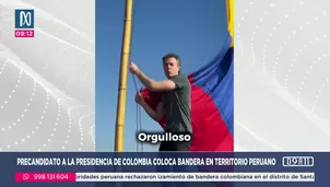 Quintero izó bandera colombiana en isla Chinería de Perú