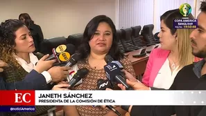 Janet Sánchez, presidenta de la Comisión de Ética. 