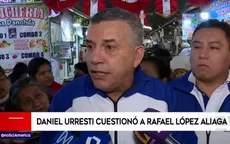 Daniel Urresti cuestionó entorno político de Rafael López Aliaga - Noticias de ilich-lopez-urena