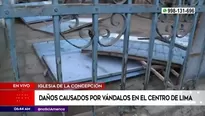 Daños causados por vándalos en Iglesia de la Concepción 