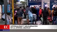 Decenas de vendedores tomaron la cuadra 1 de la avenida Abancay