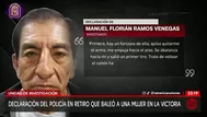 Declaración del policía en retiro que baleó a una mujer en La Victoria