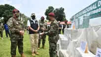 La incautación fue practicada en una operación conjunta de las Fuerzas Armadas y la Policía. Foto: Mininter