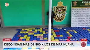 Decomisan más de 800 kilos de marihuana en Loreto. Foto y video: Unidad de investigación