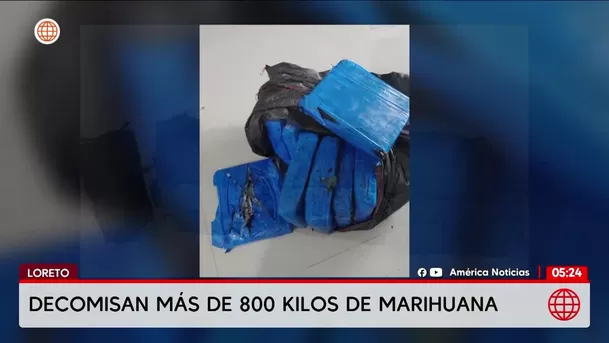 Decomisan más de 800 kilos de marihuana en Loreto. Foto: Unidad de investigación