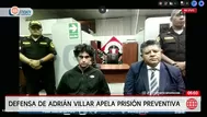 Defensa de Adrián Villar apela prisión preventiva