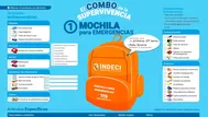 ¿Qué insumos debe llevar la mochila de emergencia según Indeci?