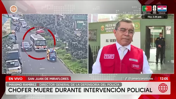 Defensor de la PNP afirma que suboficial disparó a bus tras ser atropellado por chofer. Foto: América Noticias Defensor de la PNP afirma que suboficial disparó a bus tras ser atropellado por chofer. Foto: América Noticias