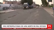 Defensoría pide reparar pistas en Lima norte por mal estado
