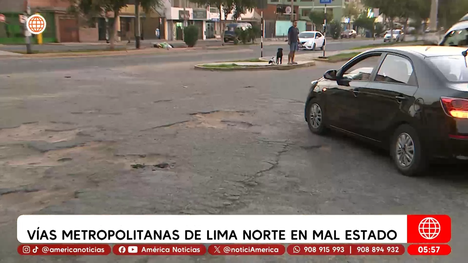 Vías metropolitanas de Lima norte en mal estado. Foto: América Noticias Vías metropolitanas de Lima norte en mal estado. Foto: América Noticias